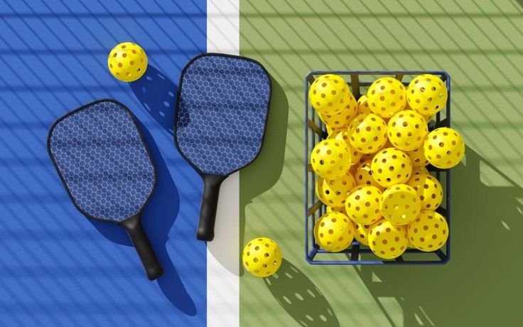 Hình ảnh bộ vợt và bóng trong danh sách top vợt pickleball cho người mới chơi chất lượng cao.
