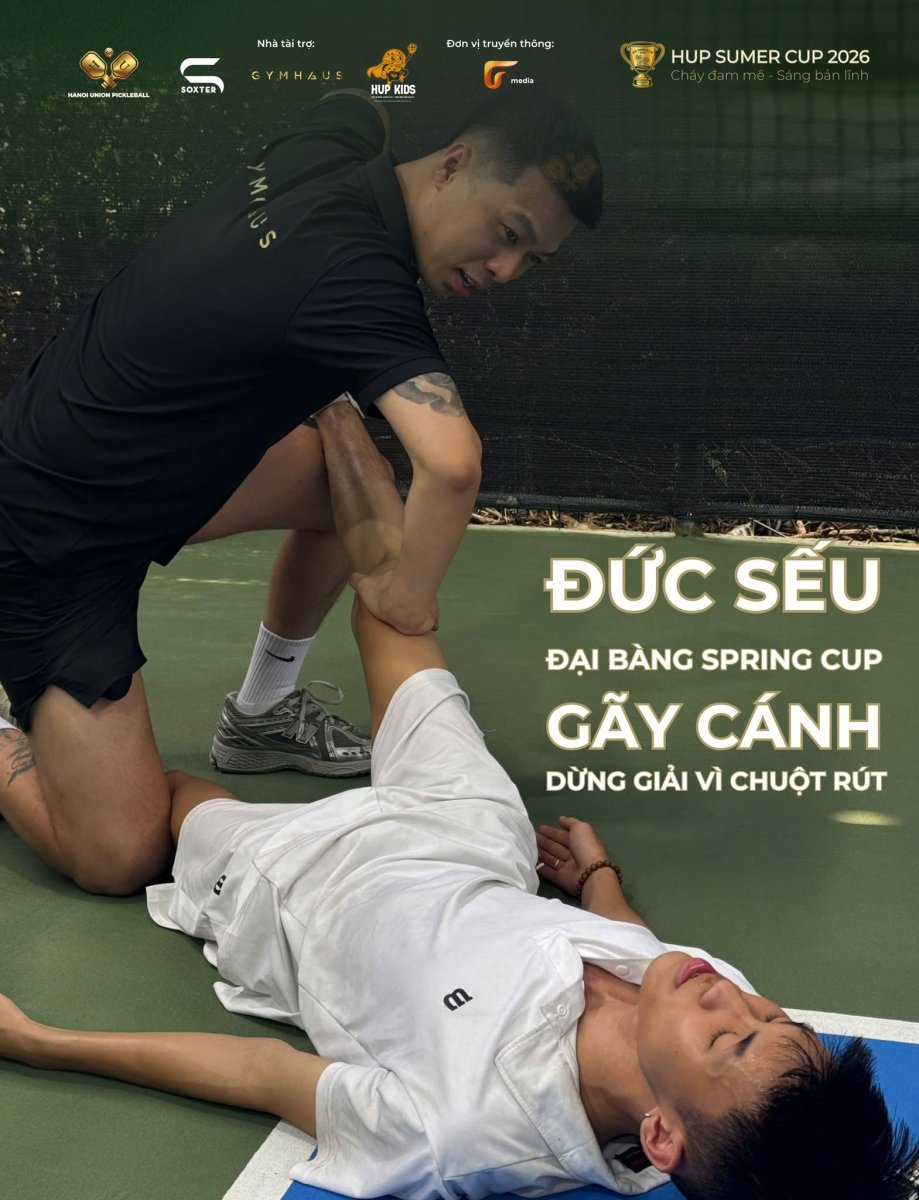 Đội ngũ GymHaus hỗ trợ hồi phục thể lực giãn cơ tại Hanoi Union Pickleball