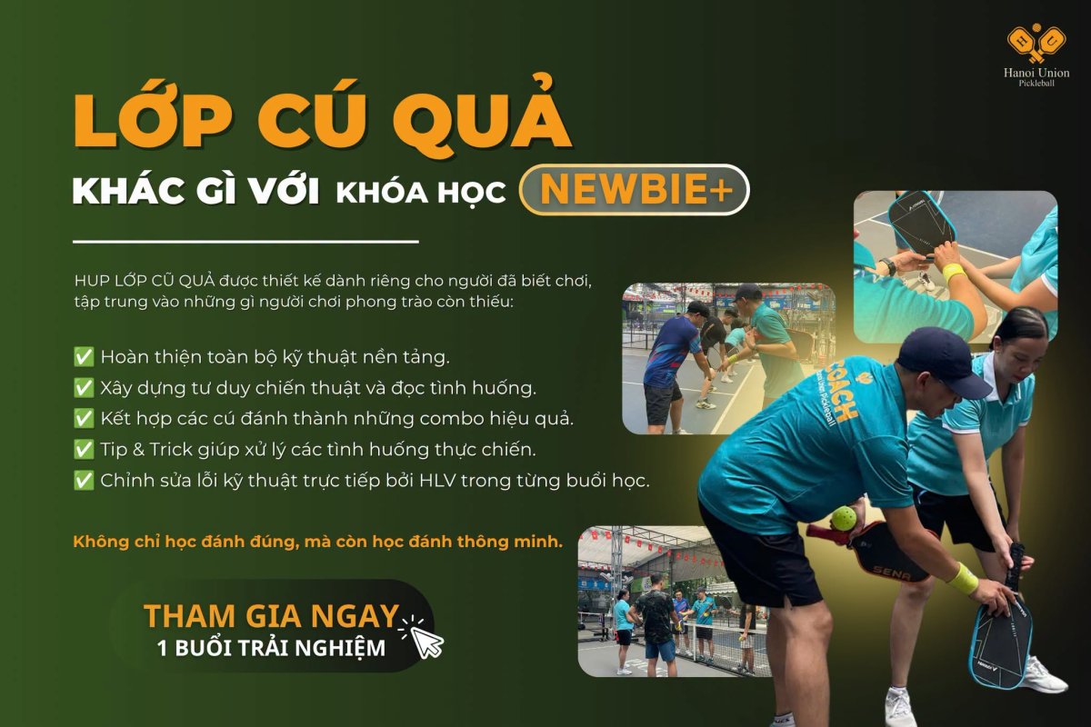 Lớp Cú Quả Pickleball Nâng Cao tại Hanoi Union Pickleball