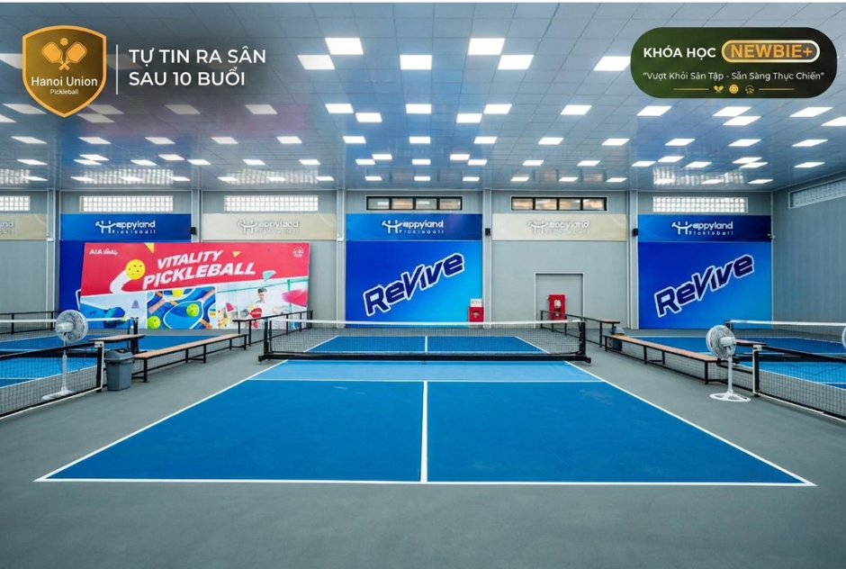 Sân Pickleball Hà Nội HappyLand Đàm Quang Trung Long Biên